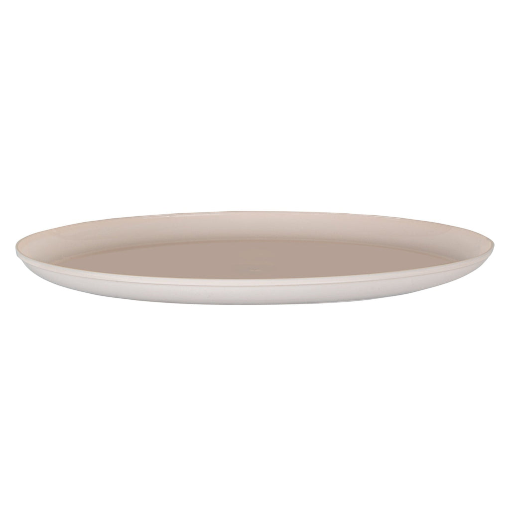 Moderna Round Light Pink Plastic Plate - 8 1/2" x 8 1/2" x 1/2" - 40 count box