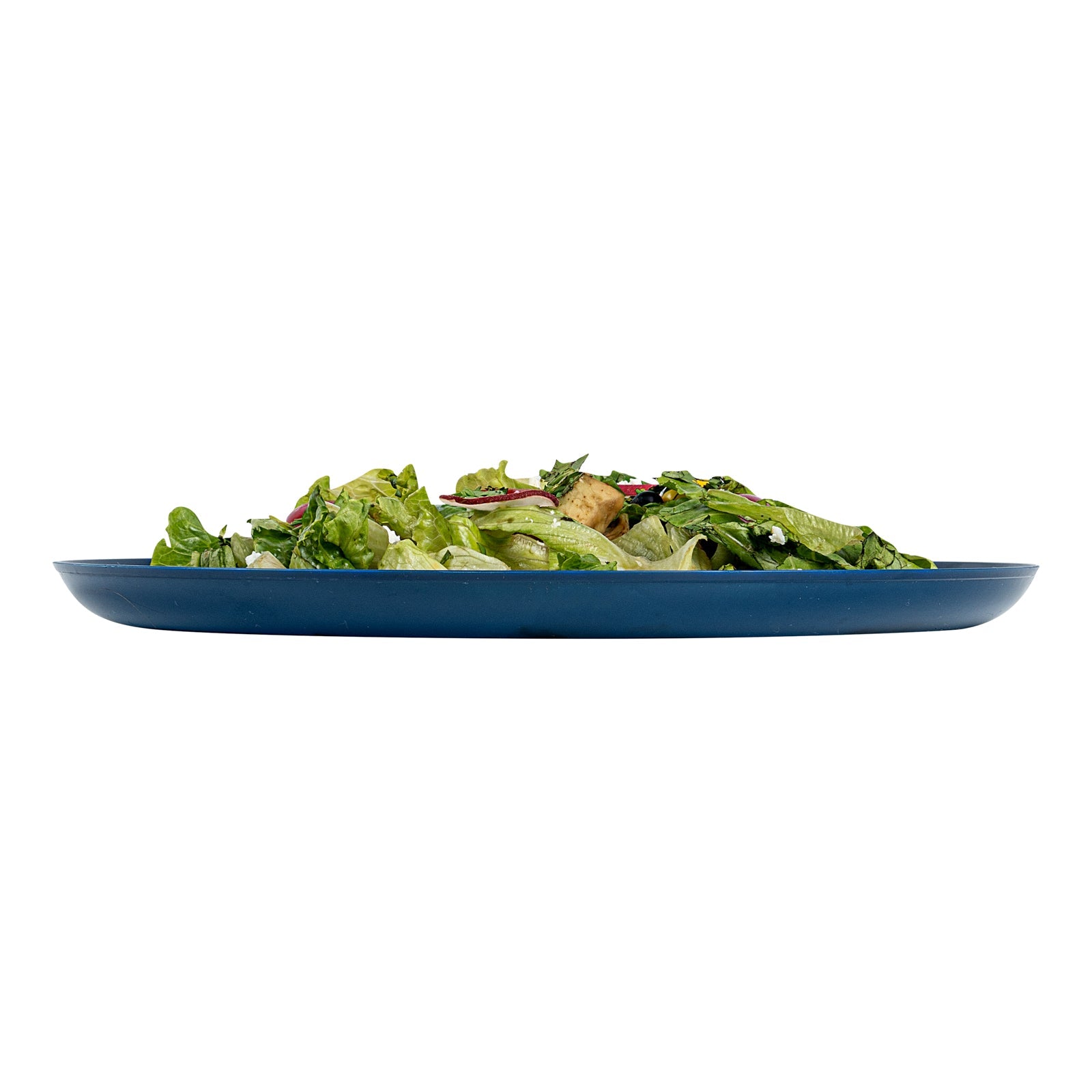 Moderna Round Midnight Blue Plastic Plate - 8 1/2" x 8 1/2" x 1/2" - 200 count box