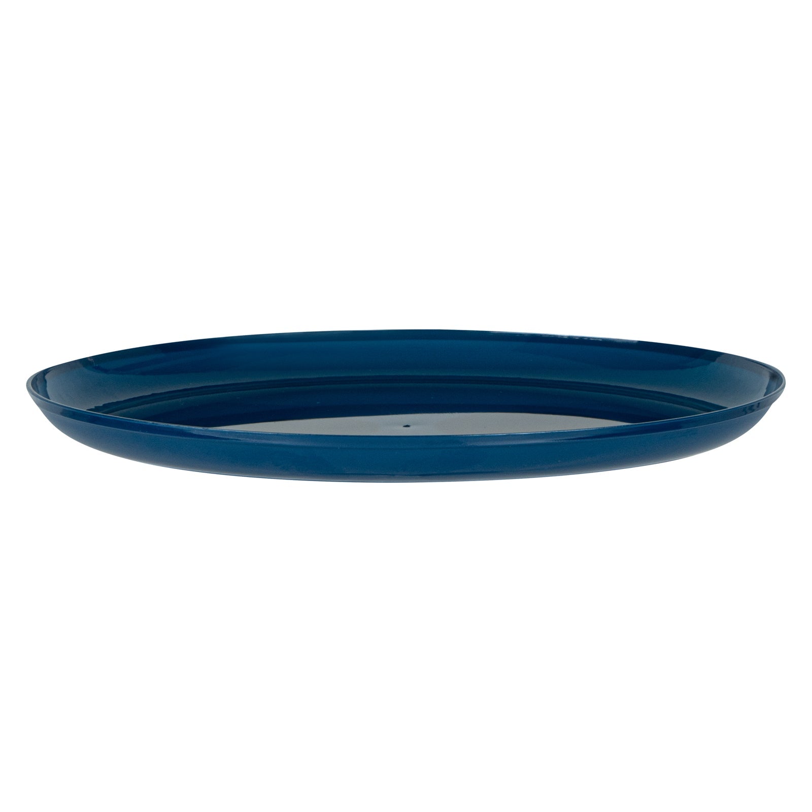 Moderna Round Midnight Blue Plastic Plate - 8 1/2" x 8 1/2" x 1/2" - 200 count box