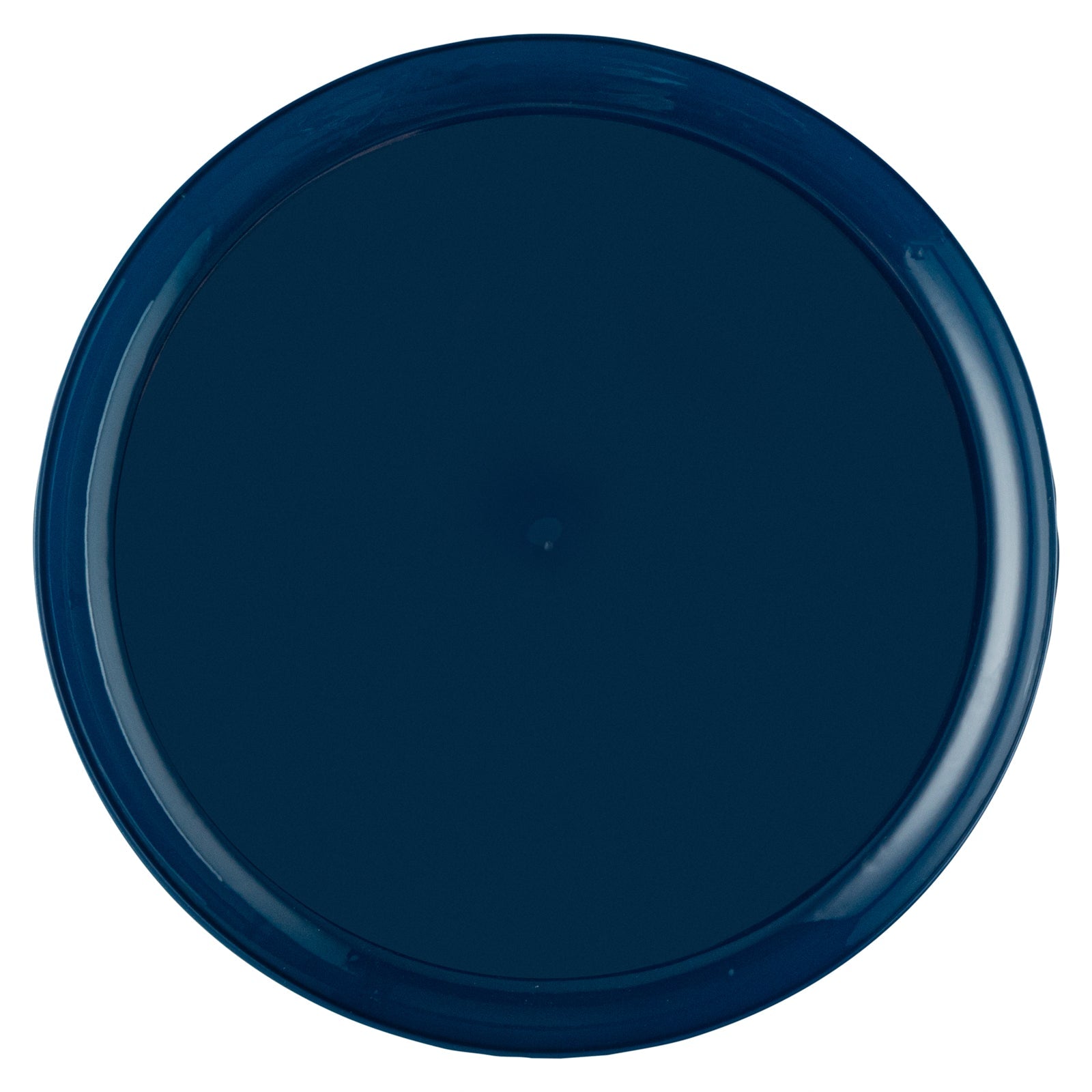 Moderna Round Midnight Blue Plastic Plate - 8 1/2" x 8 1/2" x 1/2" - 200 count box