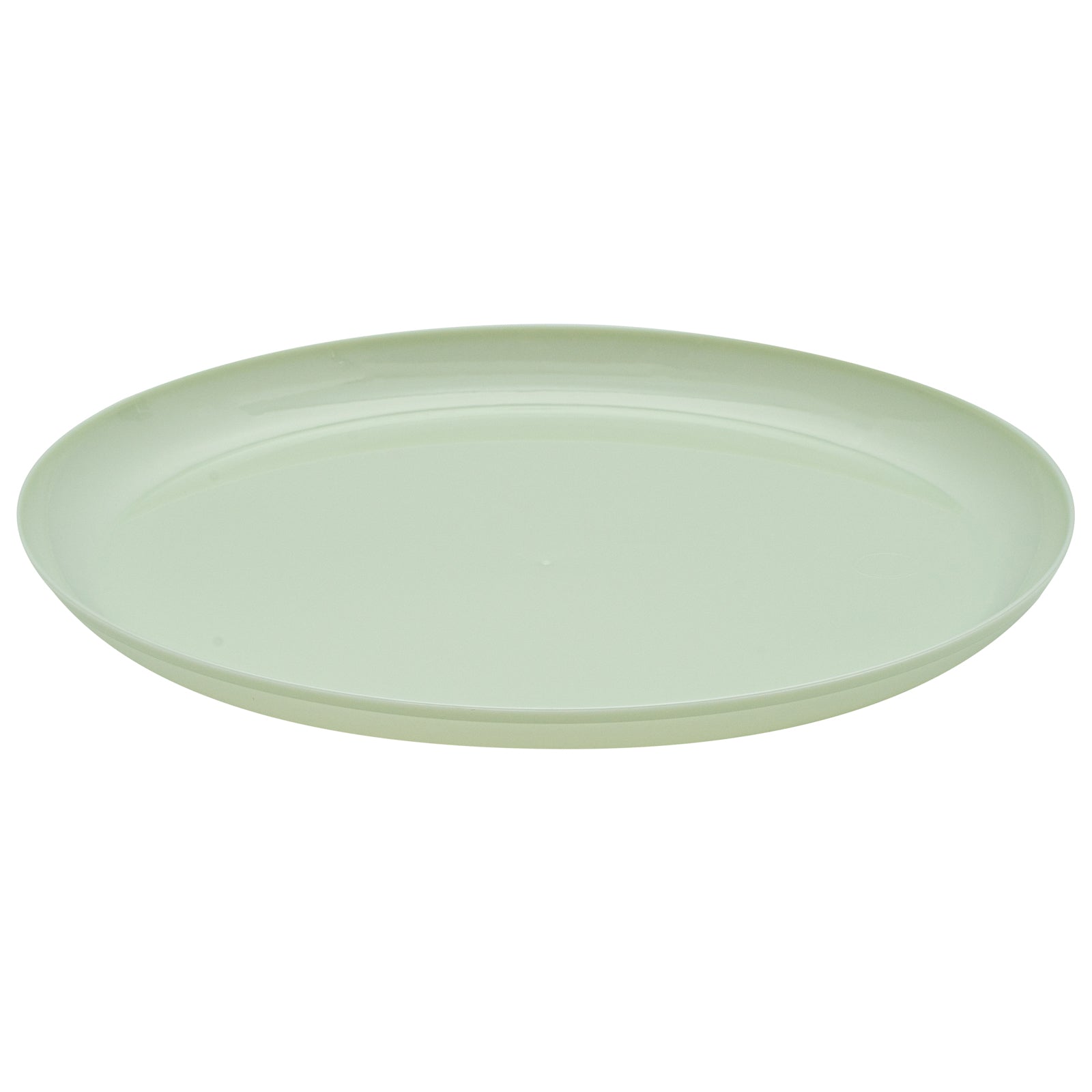 Moderna Round Mint Green Plastic Plate - 8 1/2" x 8 1/2" x 1/2" - 40 count box