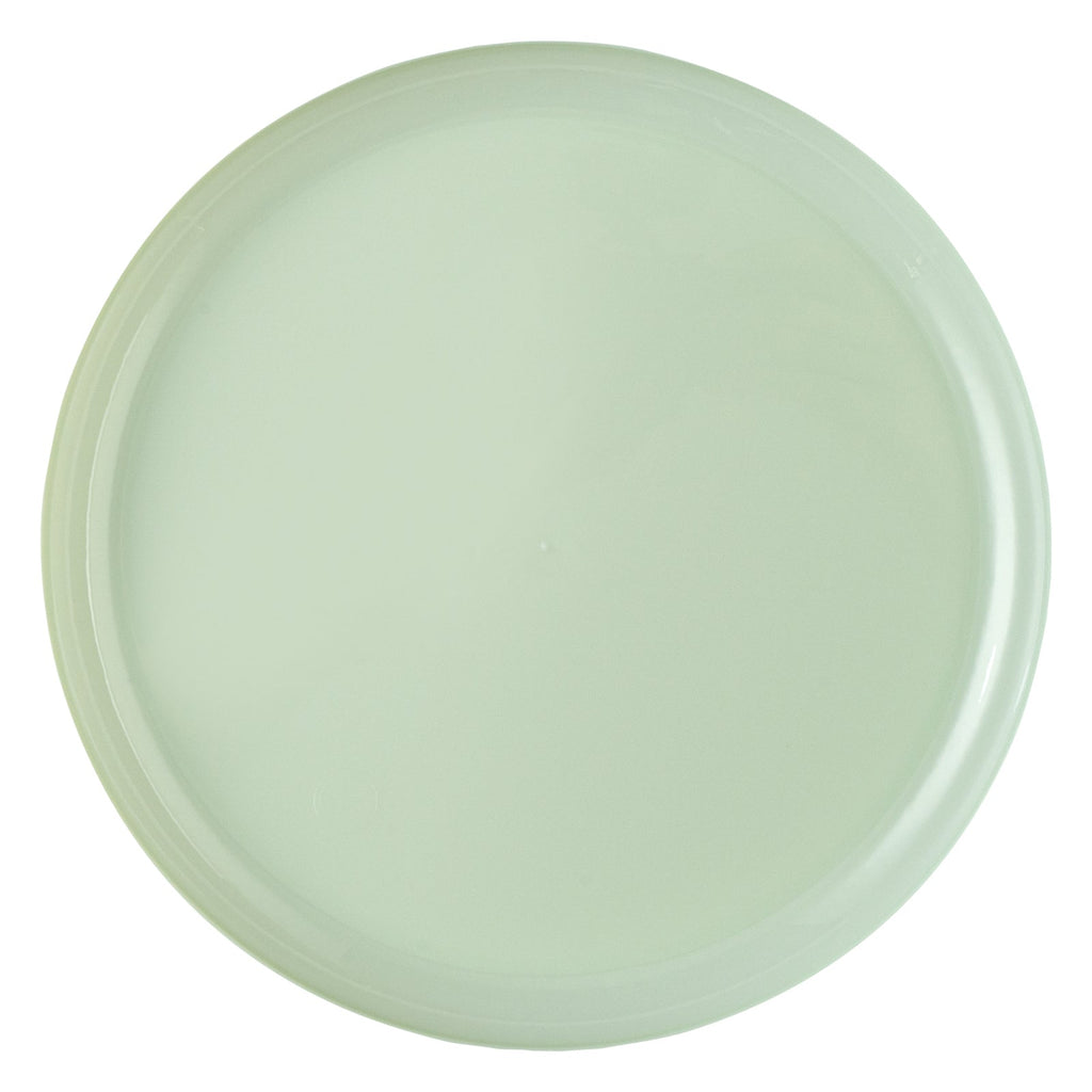 Moderna Round Mint Green Plastic Plate - 8 1/2" x 8 1/2" x 1/2" - 200 count box