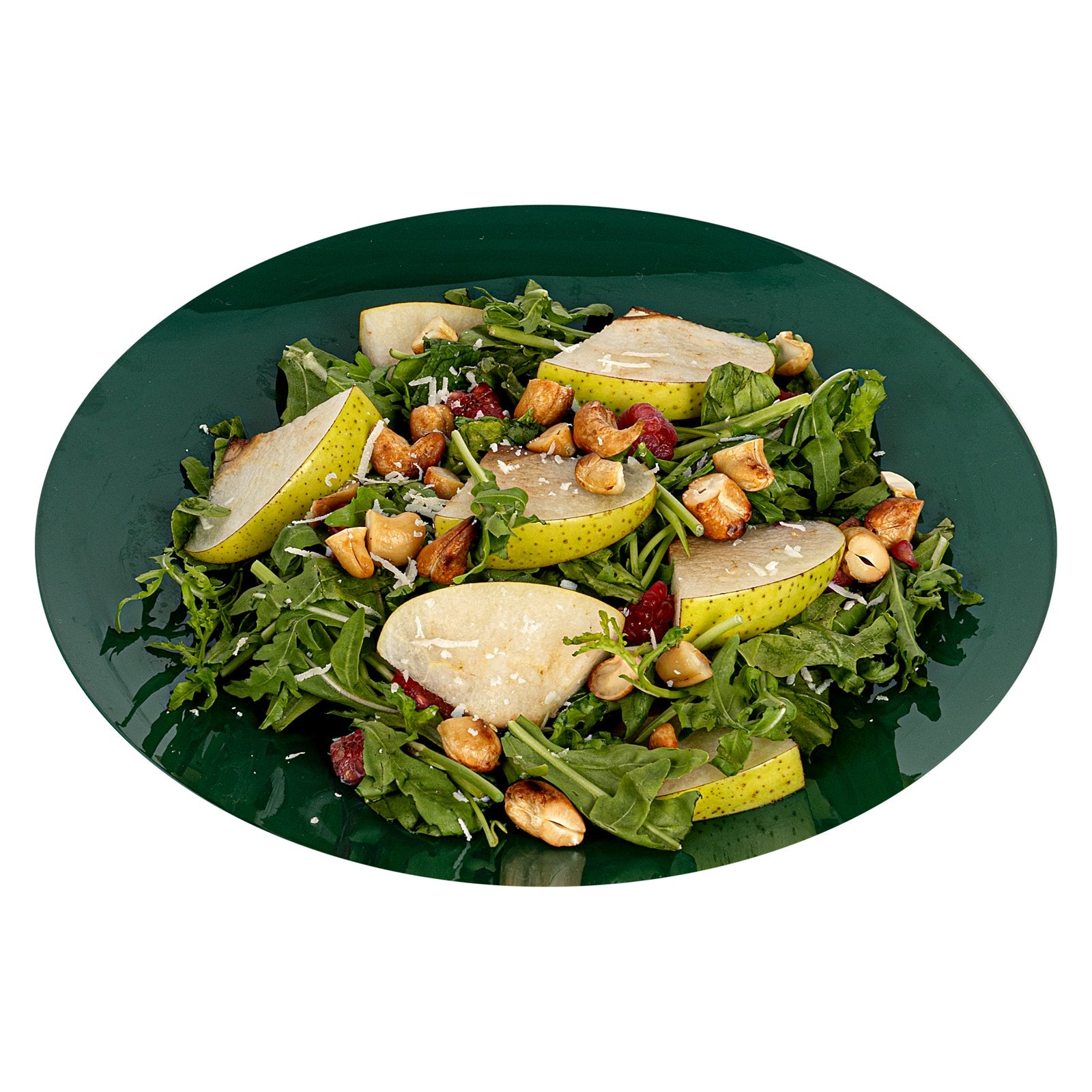 Moderna Round Forest Green Plastic Plate - 9" x 9" x 3/4" - 40 count box