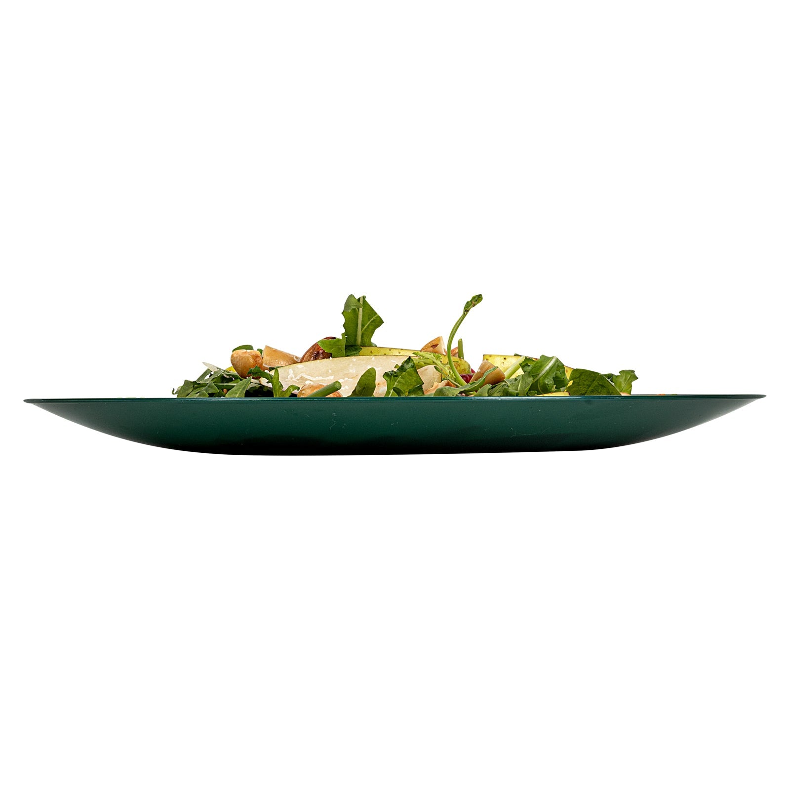 Moderna Round Forest Green Plastic Plate - 9" x 9" x 3/4" - 40 count box