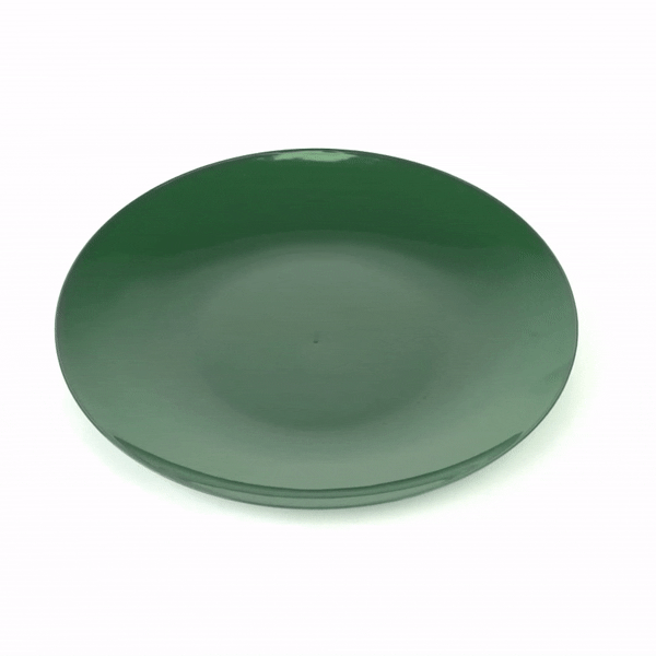 Moderna Round Forest Green Plastic Plate - 9" x 9" x 3/4" - 200 count box