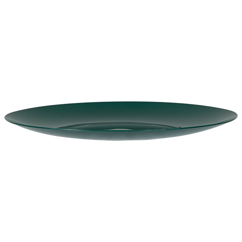 Moderna Round Forest Green Plastic Plate - 9" x 9" x 3/4" - 200 count box