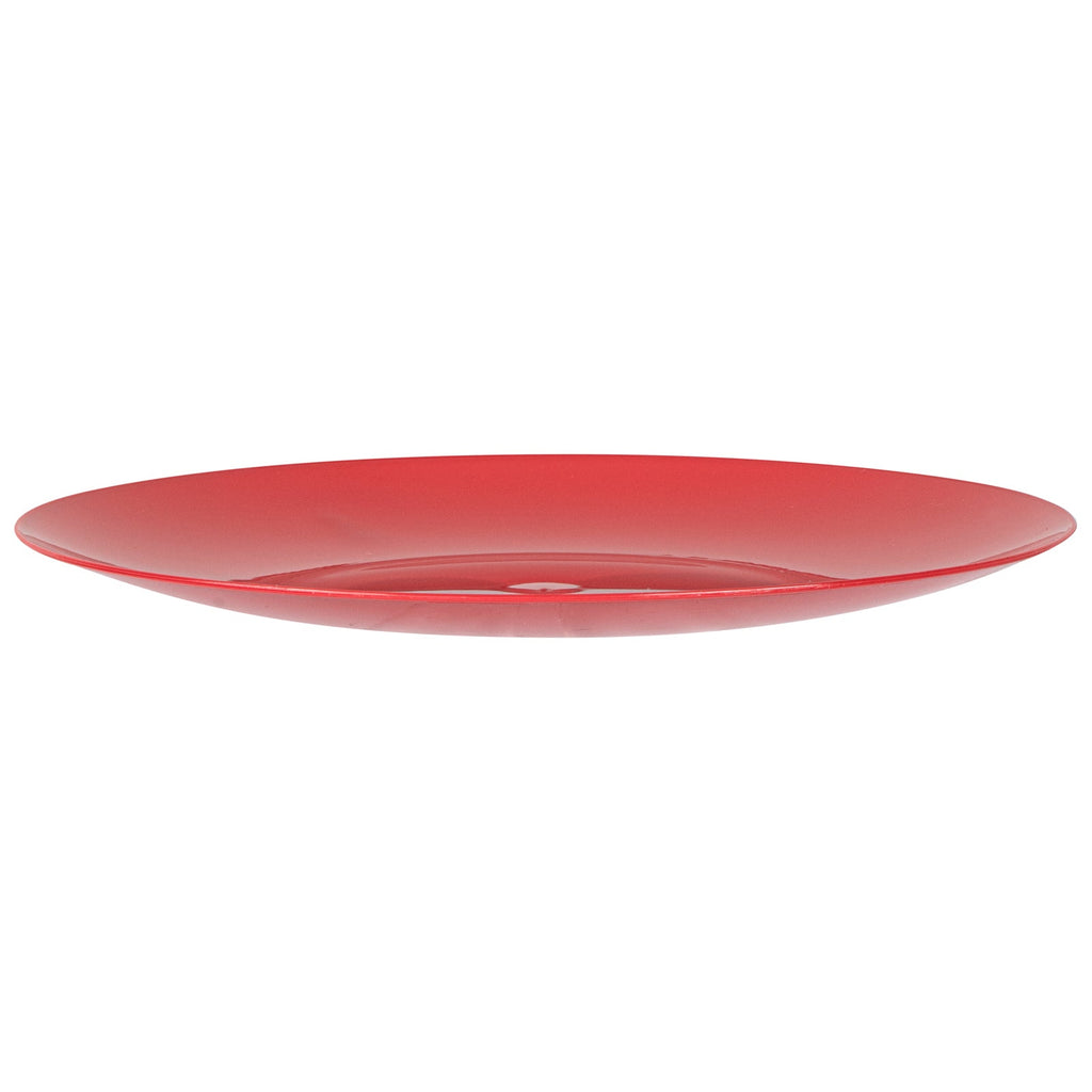Moderna Round Red Plastic Plate - 9" x 9" x 3/4" - 40 count box