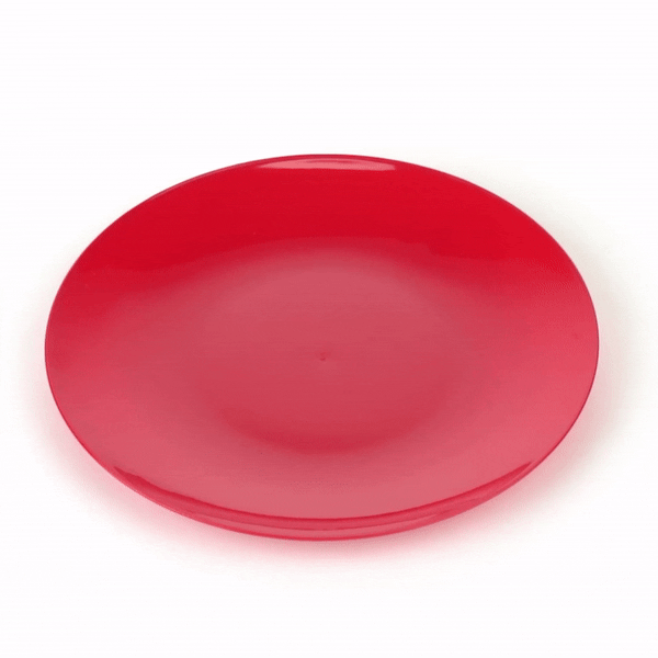 Moderna Round Red Plastic Plate - 9" x 9" x 3/4" - 200 count box