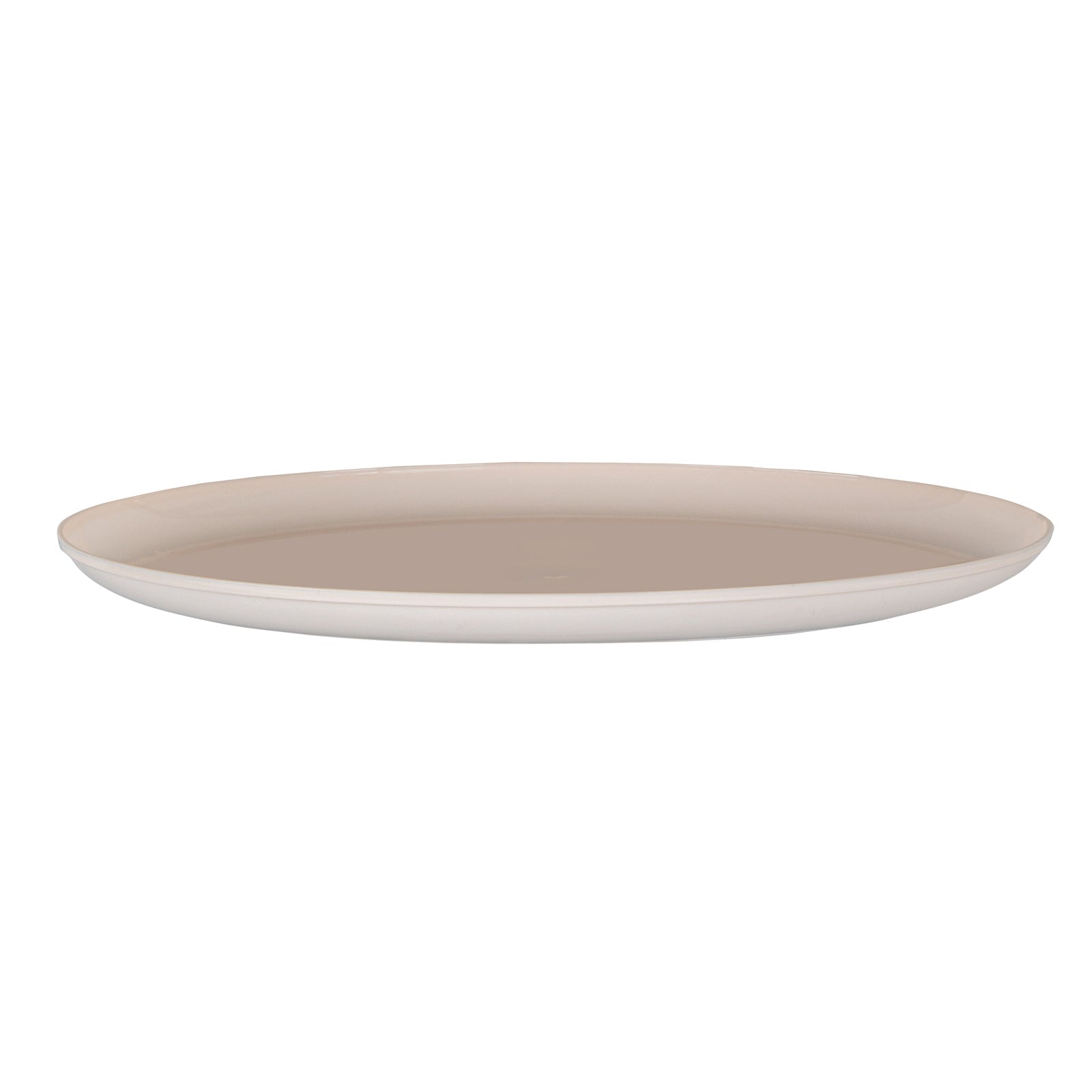 Moderna Round Light Pink Plastic Plate - 10 3/4" x 10 3/4" x 1/2" - 40 count box