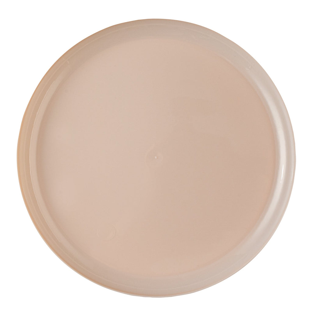 Moderna Round Light Pink Plastic Plate - 10 3/4" x 10 3/4" x 1/2" - 40 count box