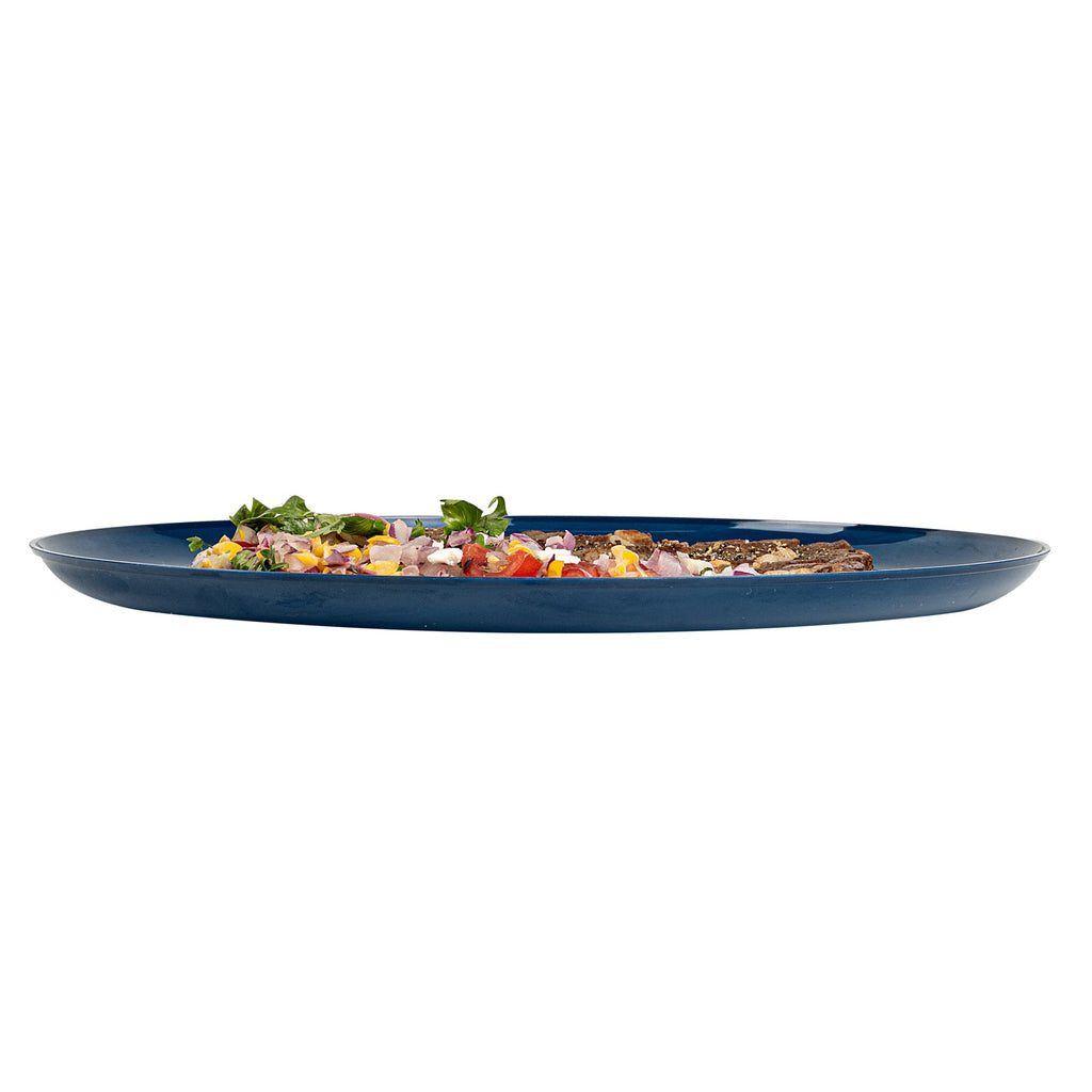 Moderna Round Midnight Blue Plastic Plate - 10 3/4" x 10 3/4" x 1/2" - 200 count box