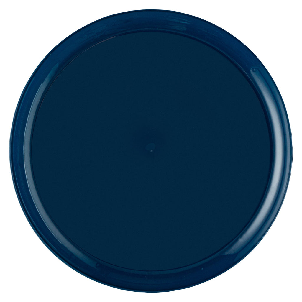 Moderna Round Midnight Blue Plastic Plate - 10 3/4" x 10 3/4" x 1/2" - 200 count box
