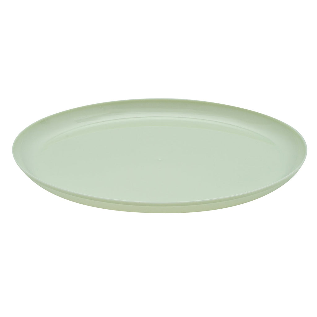 Moderna Round Mint Green Plastic Plate - 10 3/4" x 10 3/4" x 1/2" - 40 count box