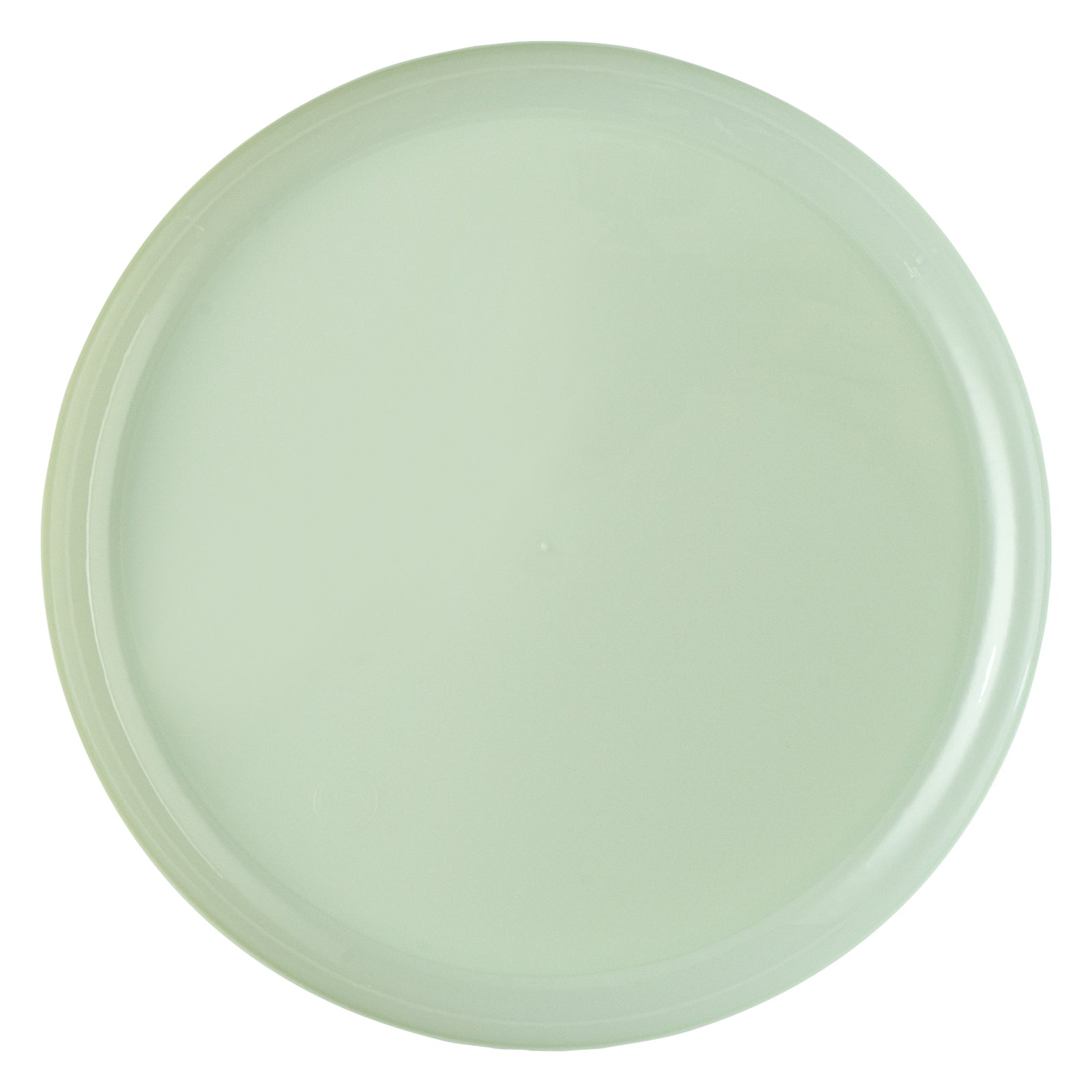 Moderna Round Mint Green Plastic Plate - 10 3/4" x 10 3/4" x 1/2" - 40 count box