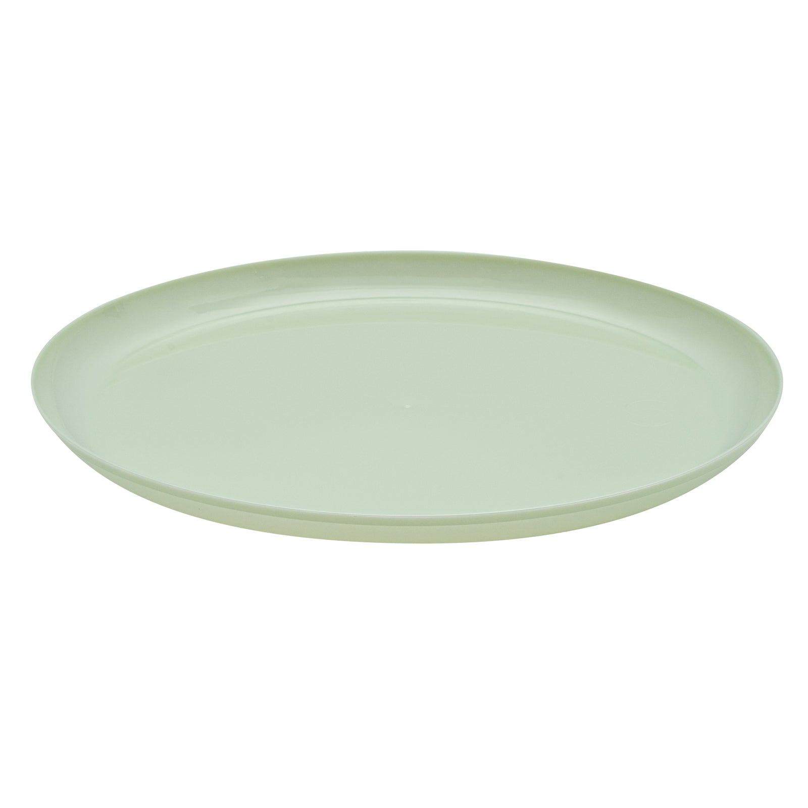 Moderna Round Mint Green Plastic Plate - 10 3/4" x 10 3/4" x 1/2" - 200 count box