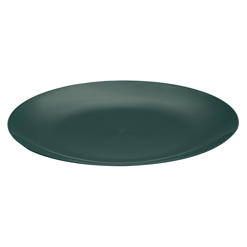 Moderna Round Forest Green Plastic Plate - 10 1/4" x 10 1/4" x 3/4" - 40 count box