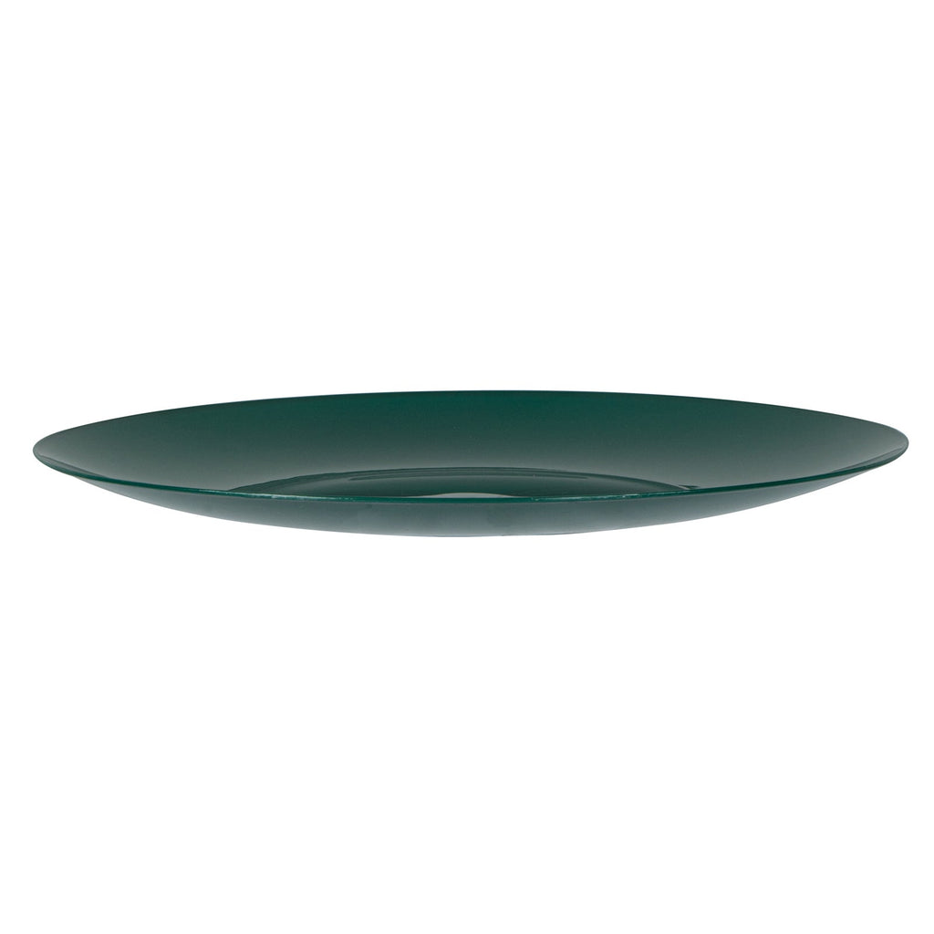 Moderna Round Forest Green Plastic Plate - 10 1/4" x 10 1/4" x 3/4" - 40 count box