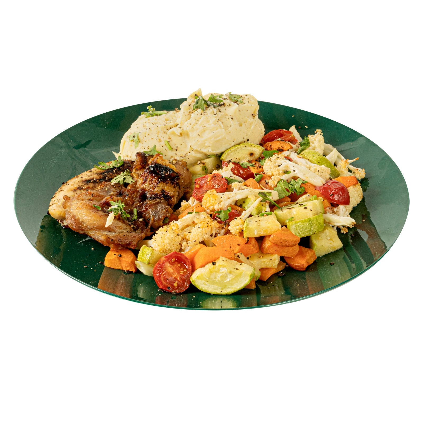Moderna Round Forest Green Plastic Plate - 10 1/4" x 10 1/4" x 3/4" - 200 count box