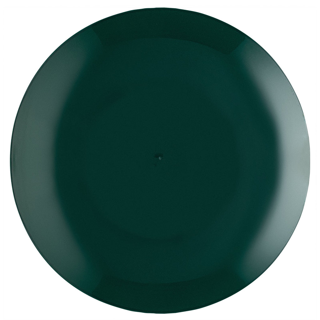 Moderna Round Forest Green Plastic Plate - 10 1/4" x 10 1/4" x 3/4" - 200 count box