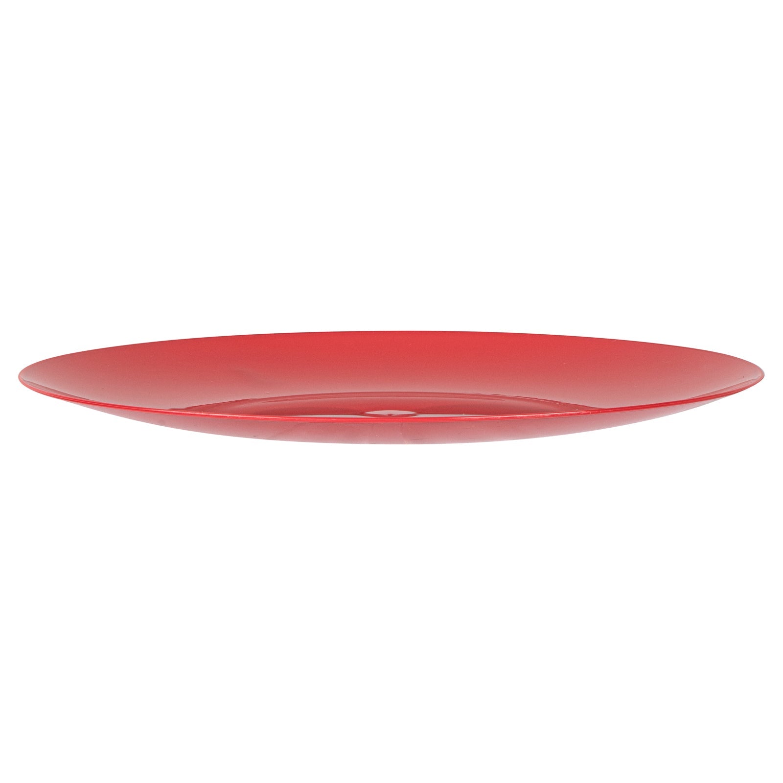 Moderna Round Red Plastic Plate - 10 1/4" x 10 1/4" x 3/4" - 40 count box