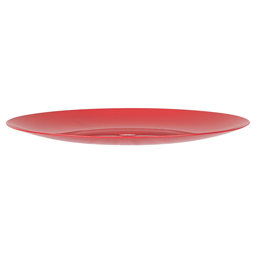 Moderna Round Red Plastic Plate - 10 1/4" x 10 1/4" x 3/4" - 200 count box
