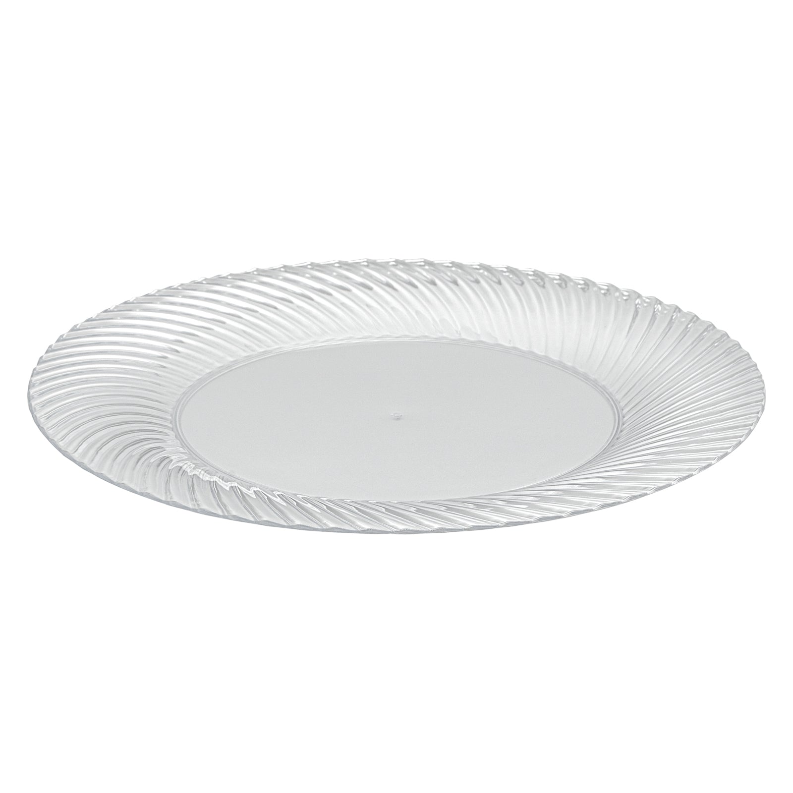 Moderna Round Clear Plastic Wave Plate - 7" x 7" x 1/2" - 40 count box