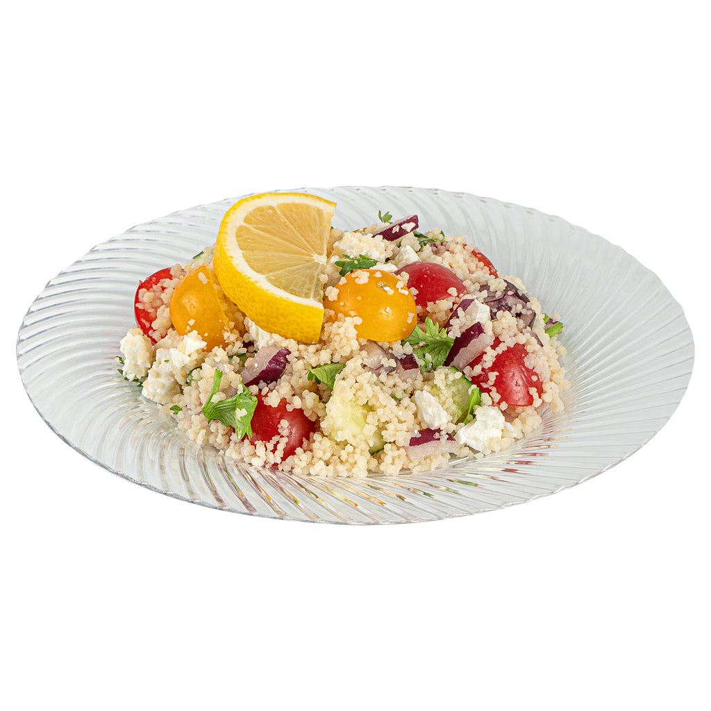 Moderna Round Clear Plastic Wave Plate - 7" x 7" x 1/2" - 40 count box