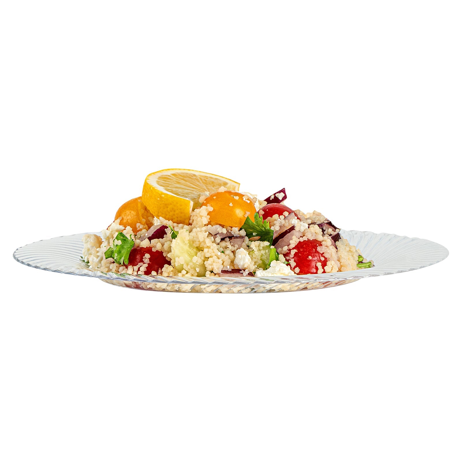 Moderna Round Clear Plastic Wave Plate - 7" x 7" x 1/2" - 40 count box