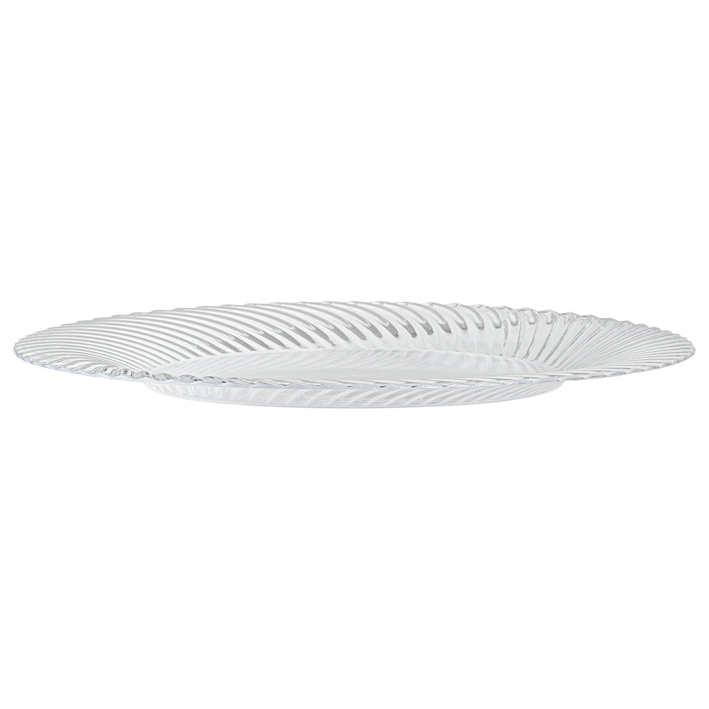 Moderna Round Clear Plastic Wave Plate - 7" x 7" x 1/2" - 40 count box
