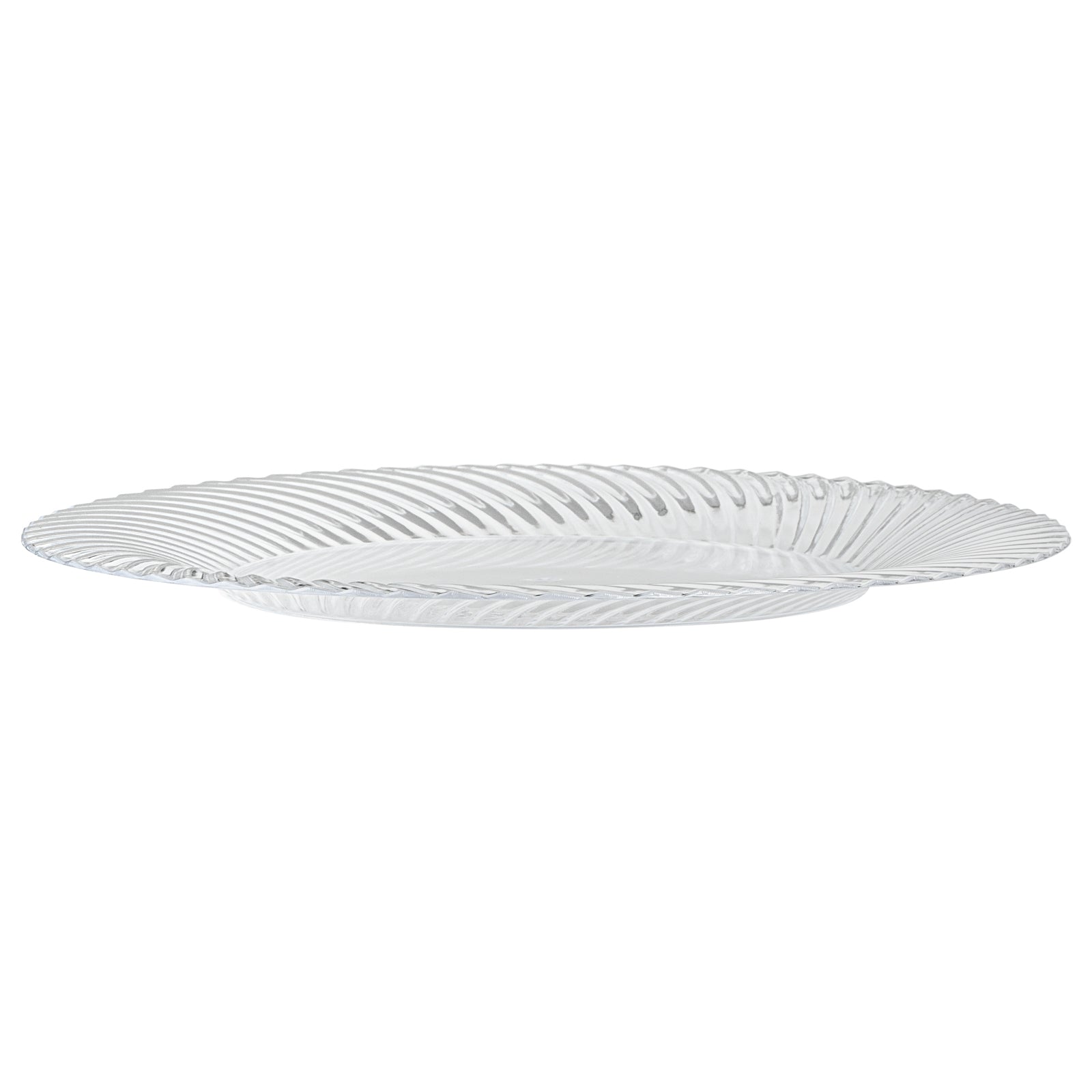 Moderna Round Clear Plastic Wave Plate - 7" x 7" x 1/2" - 40 count box