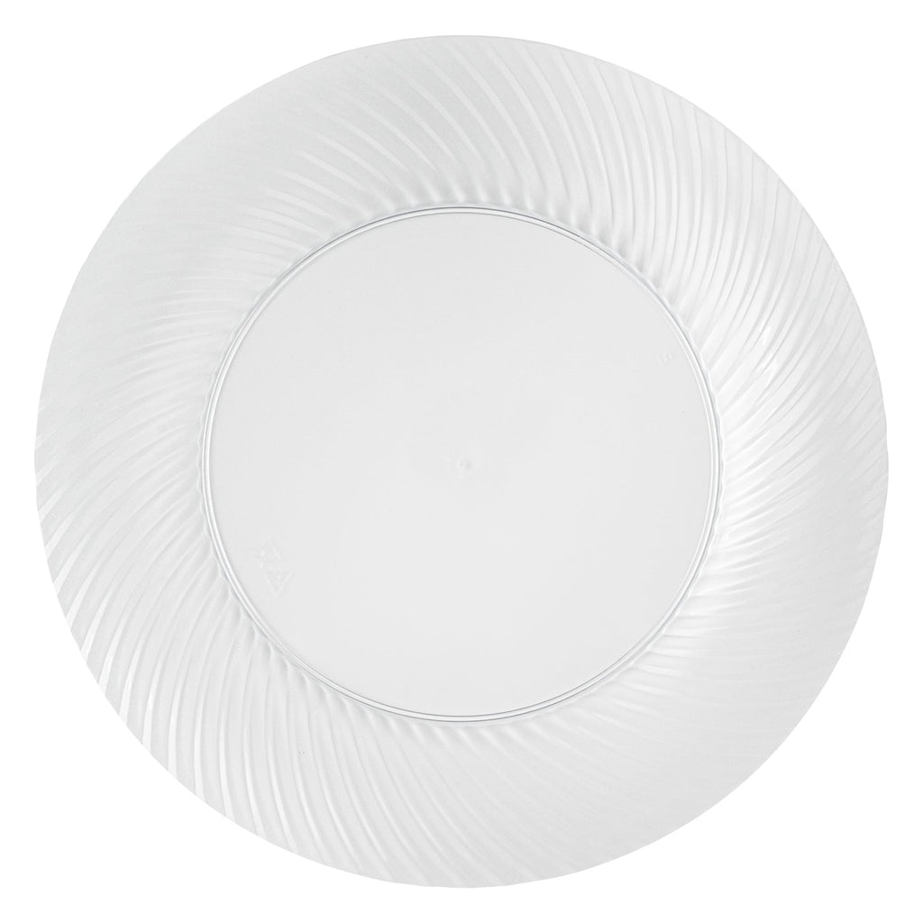 Moderna Round Clear Plastic Wave Plate - 7" x 7" x 1/2" - 40 count box