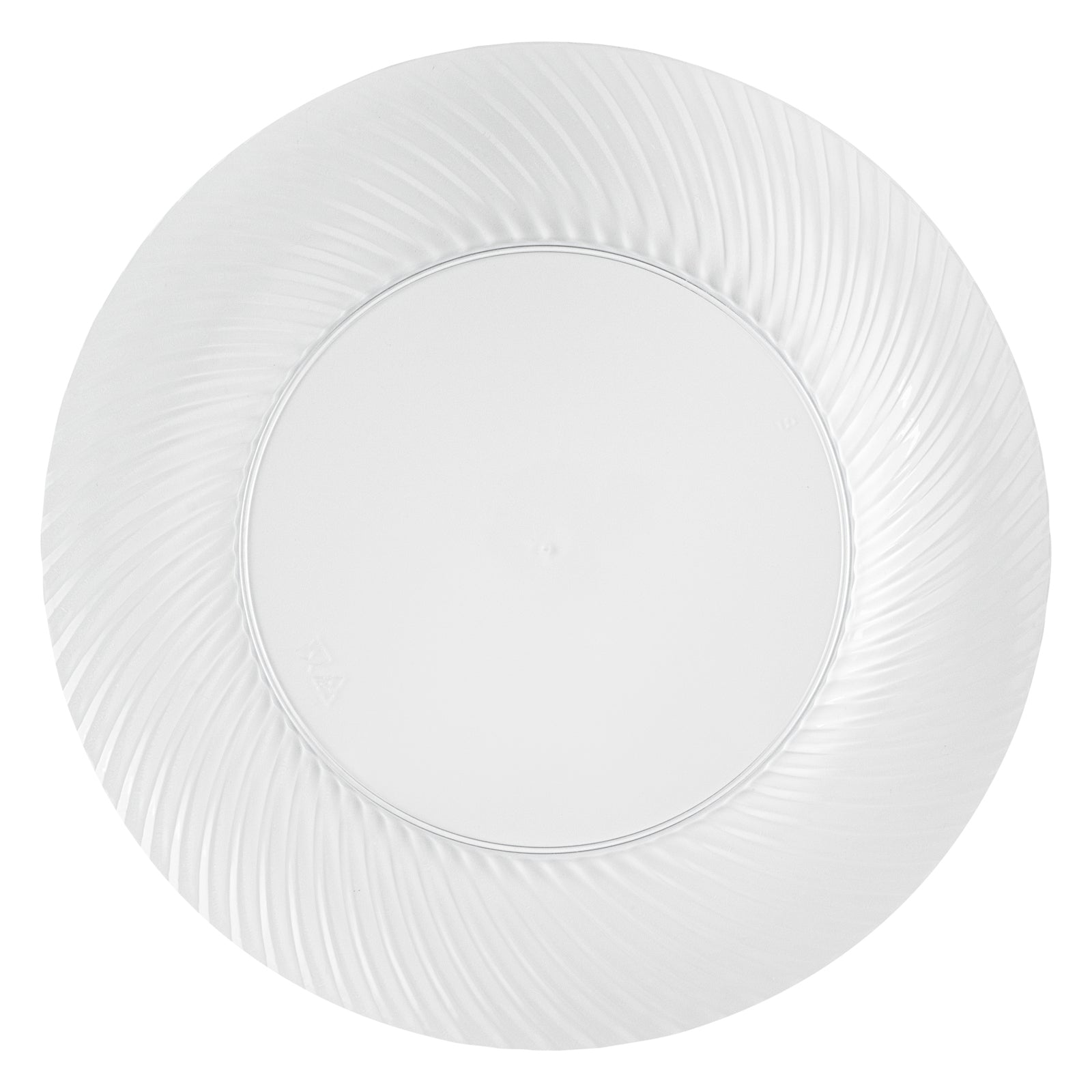 Moderna Round Clear Plastic Wave Plate - 7" x 7" x 1/2" - 40 count box