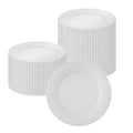 Moderna Round White Plastic Wave Plate - 7" x 7" x 1/2" - 40 count box