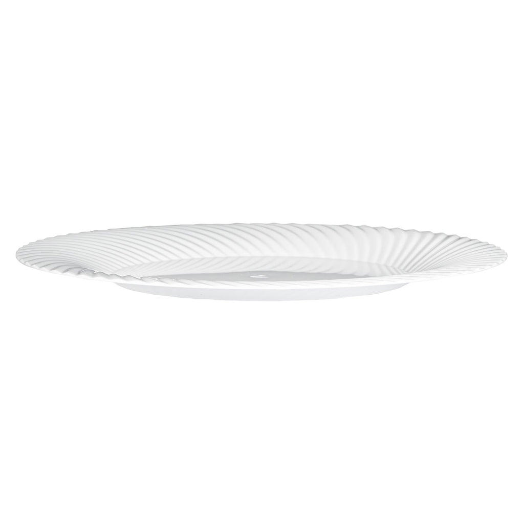 Moderna Round White Plastic Wave Plate - 7" x 7" x 1/2" - 200 count box