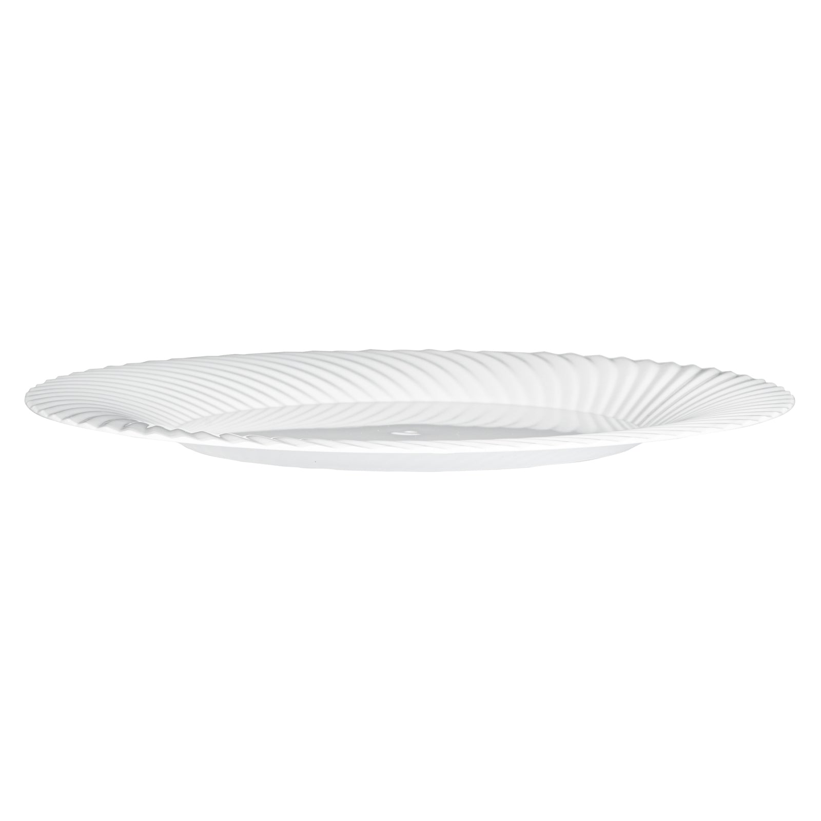 Moderna Round White Plastic Wave Plate - 7" x 7" x 1/2" - 200 count box