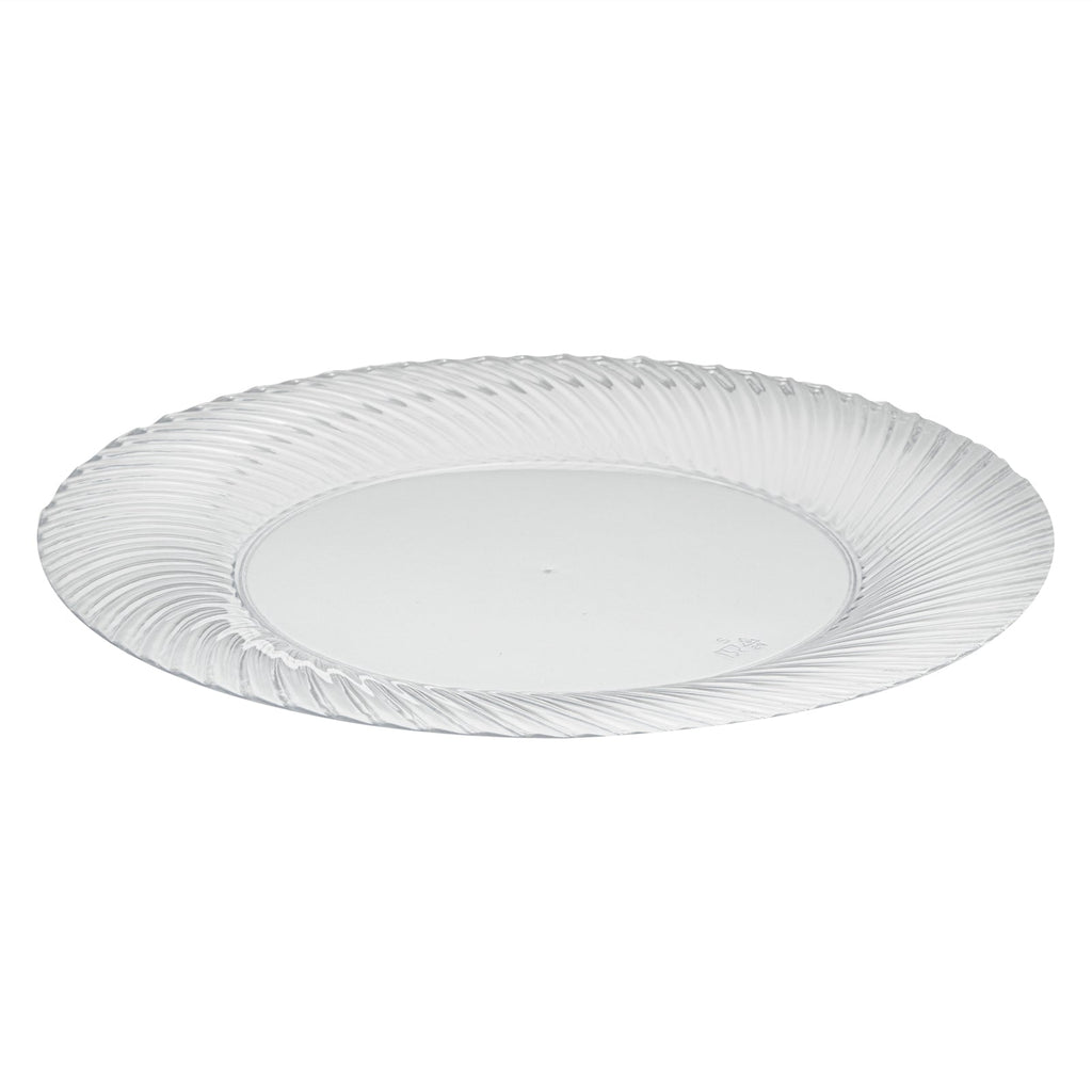 Moderna Round Clear Plastic Wave Plate - 9" x 9" x 1/2" - 40 count box