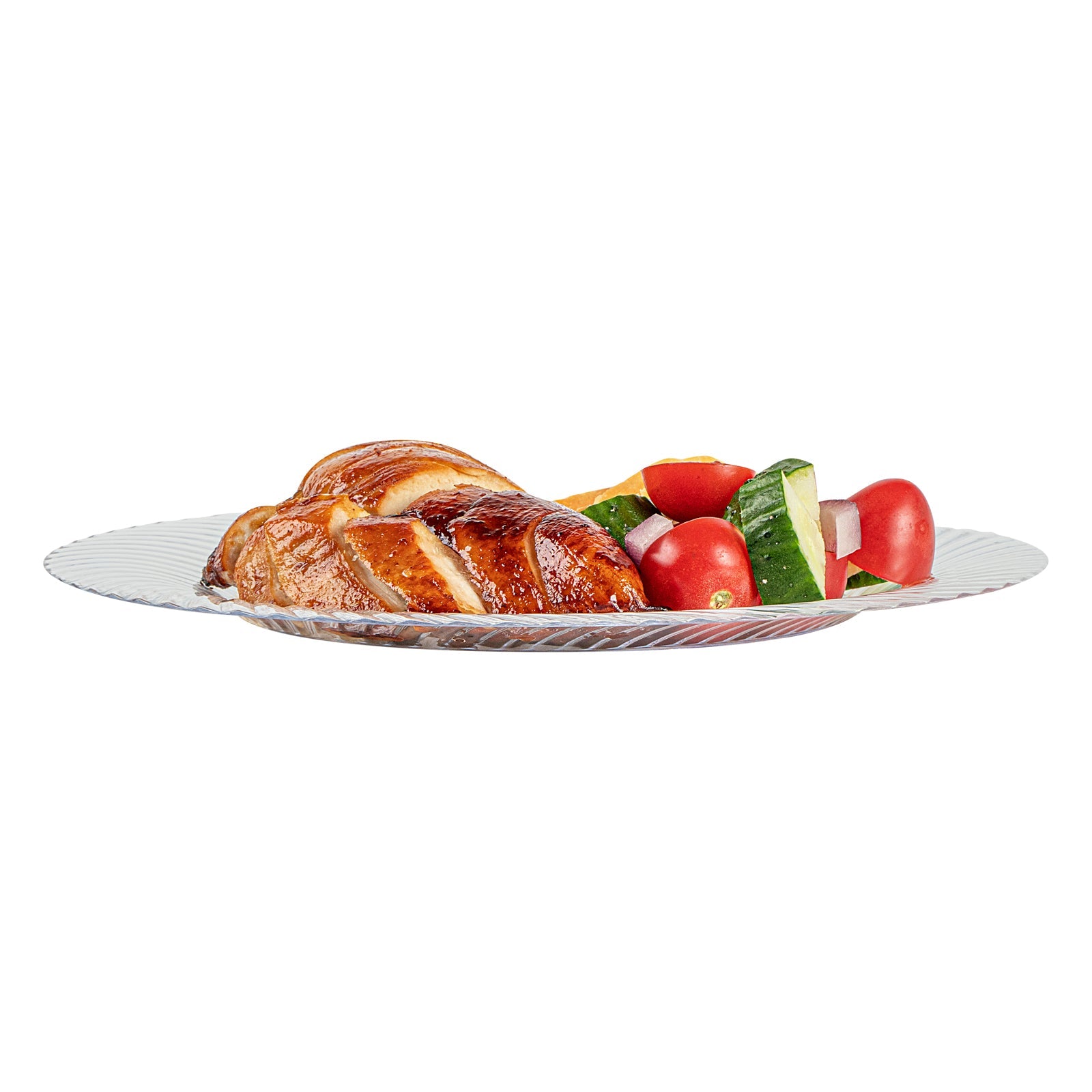 Moderna Round Clear Plastic Wave Plate - 9" x 9" x 1/2" - 40 count box