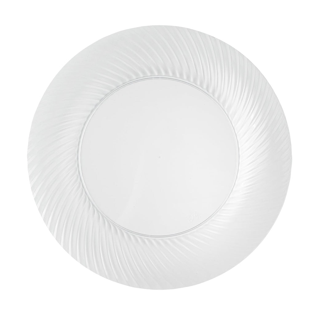 Moderna Round Clear Plastic Wave Plate - 9" x 9" x 1/2" - 40 count box