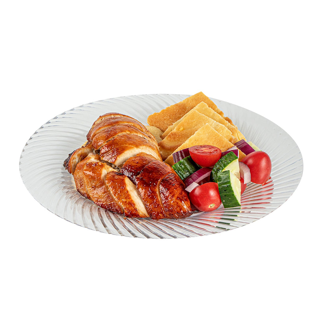 Moderna Round Clear Plastic Wave Plate - 9" x 9" x 1/2" - 200 count box