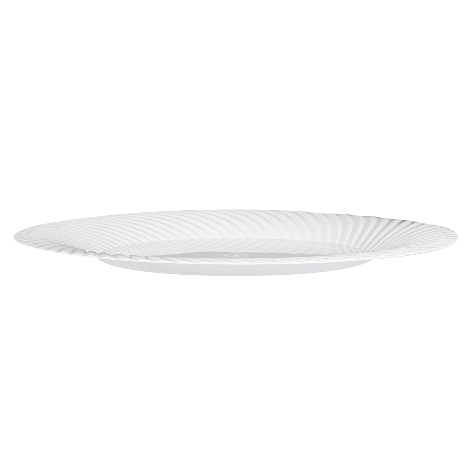Moderna Round White Plastic Wave Plate - 9" x 9" x 1/2" - 40 count box