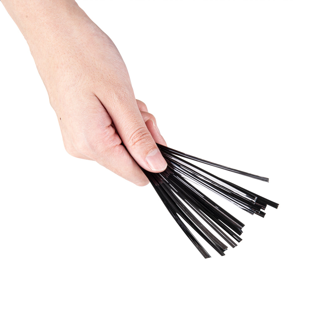 Bag Tek Black Metallic Twist Tie / Bag Tie - 4" - 500 count box