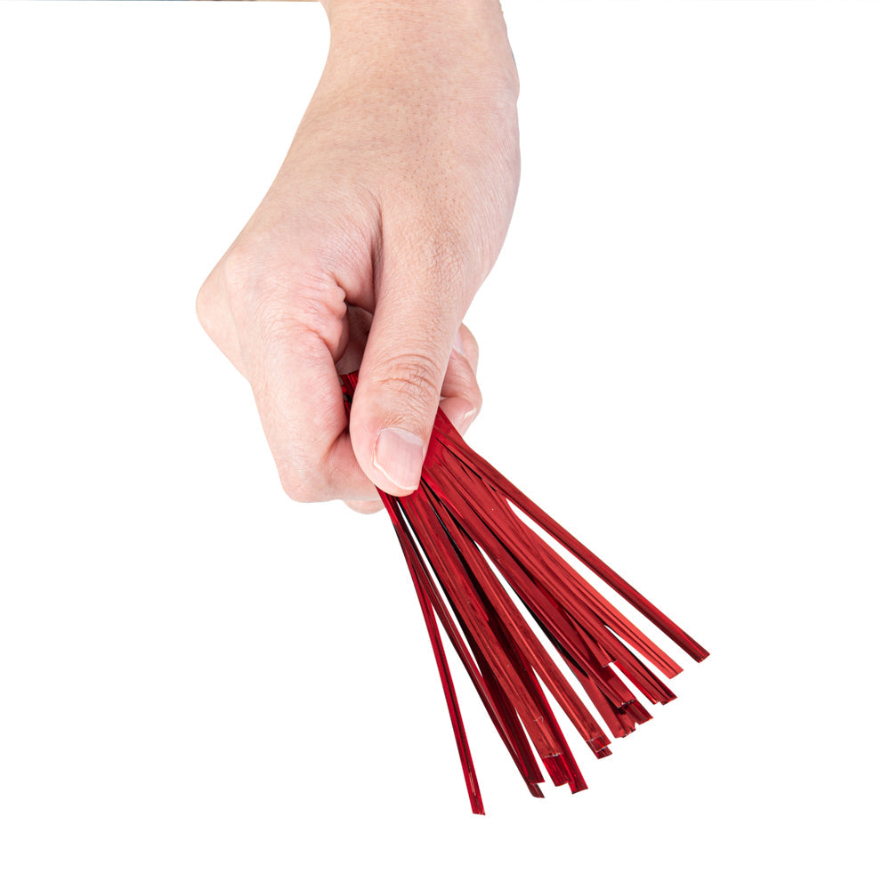 Bag Tek Red Metallic Twist Tie / Bag Tie - 4" - 500 count box