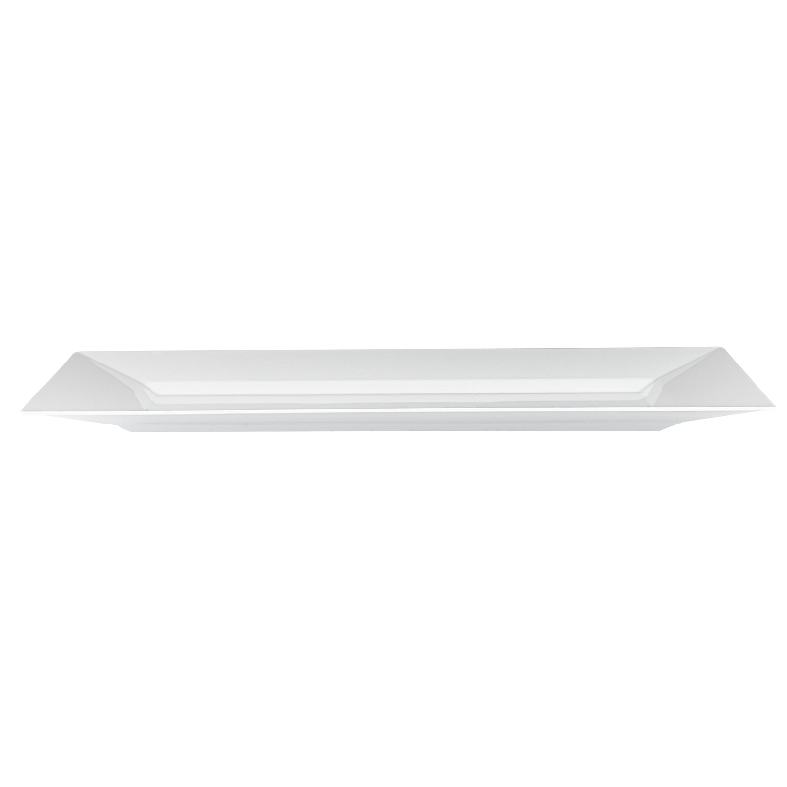 Moderna Rectangle White Plastic Plate - 11 1/2" x 7 1/4" x 3/4" - 100 count box