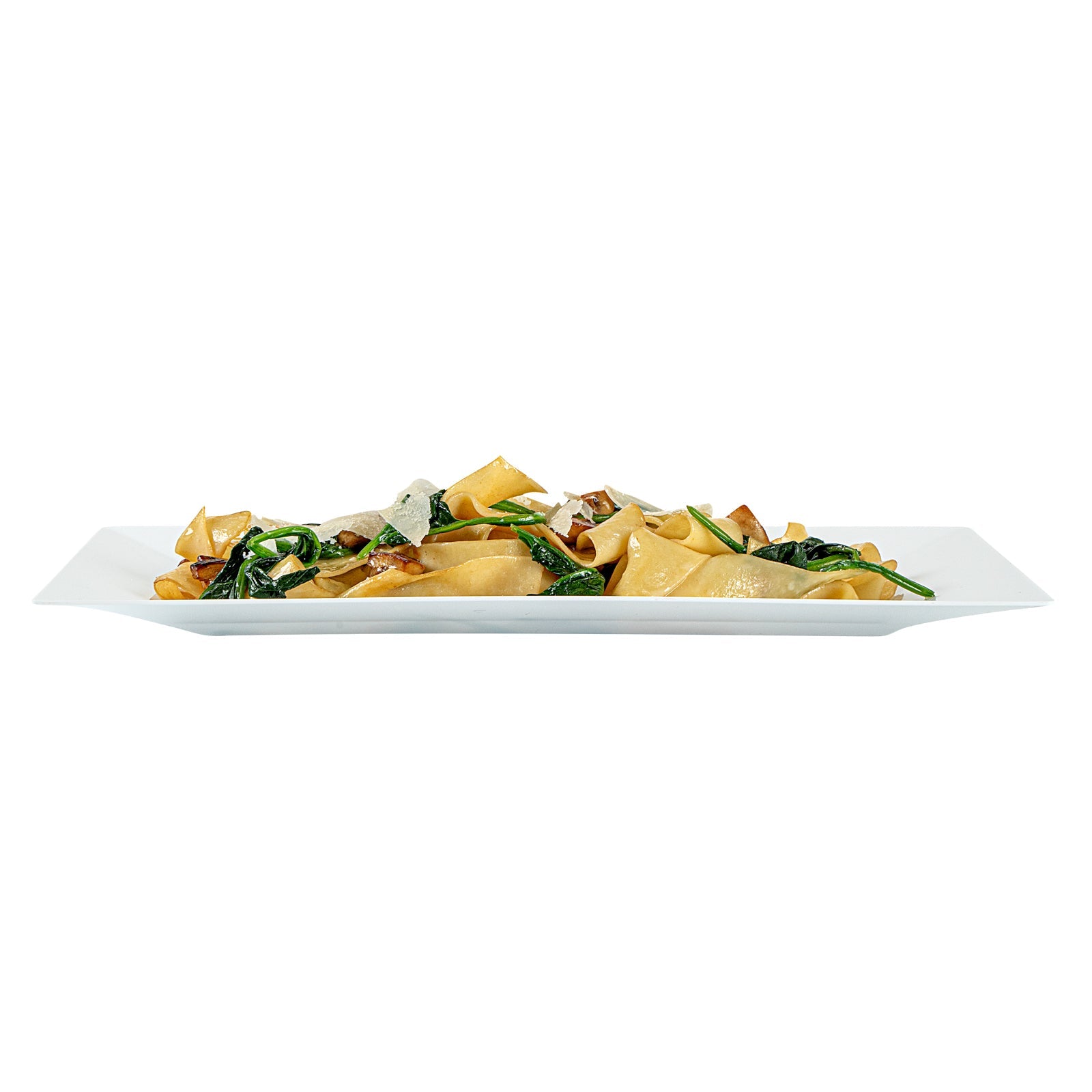 Moderna Rectangle White Plastic Plate - 12 3/4" x 8 1/4" x 3/4" - 100 count box