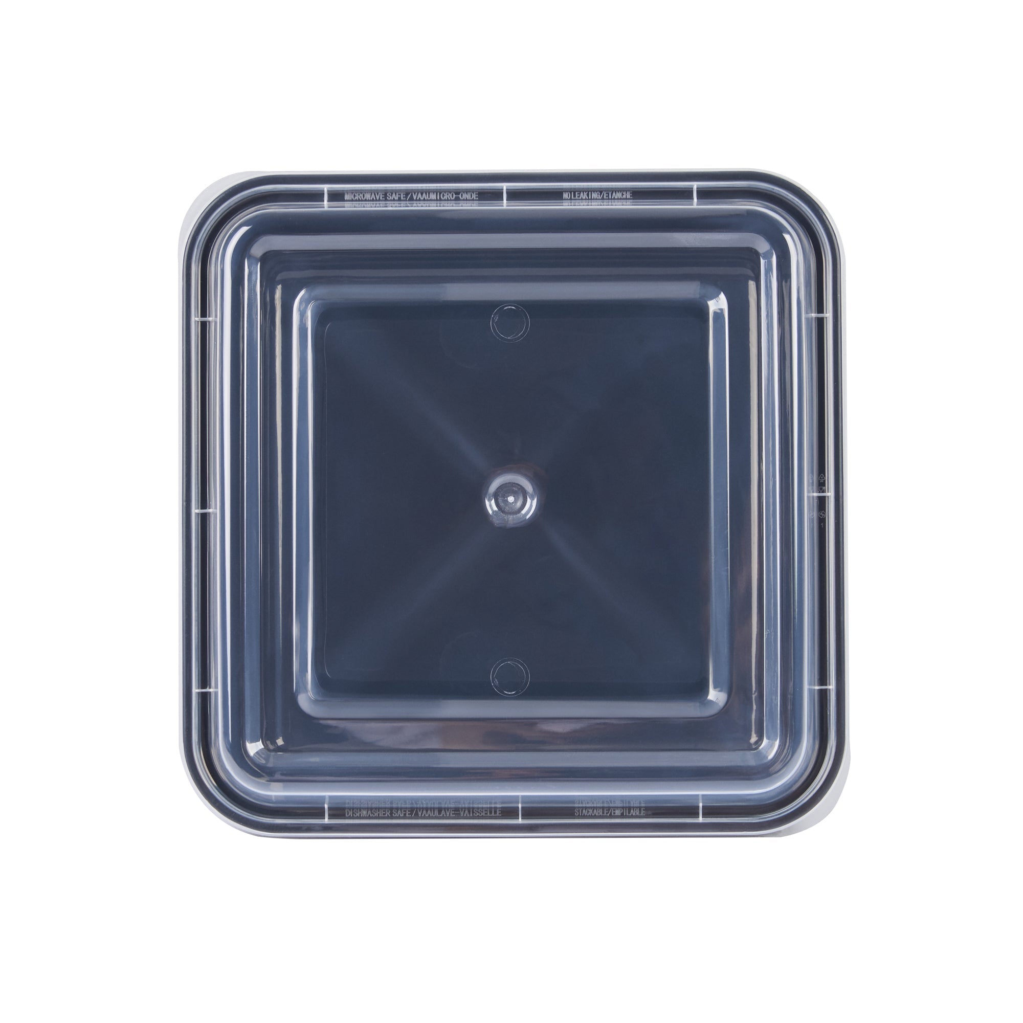 Thermo Tek 32 oz Square Black Plastic Take Out Container - with Lid - 7" x 7" x 2 1/2" - 100 count box