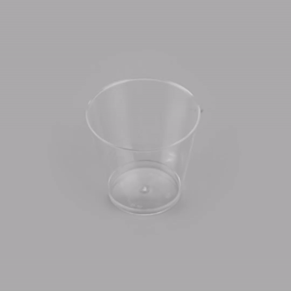 Chef 101 1 oz Clear Plastic Shot Glass - 1 3/4" x 1 3/4" x 1 1/2" - 50 count box
