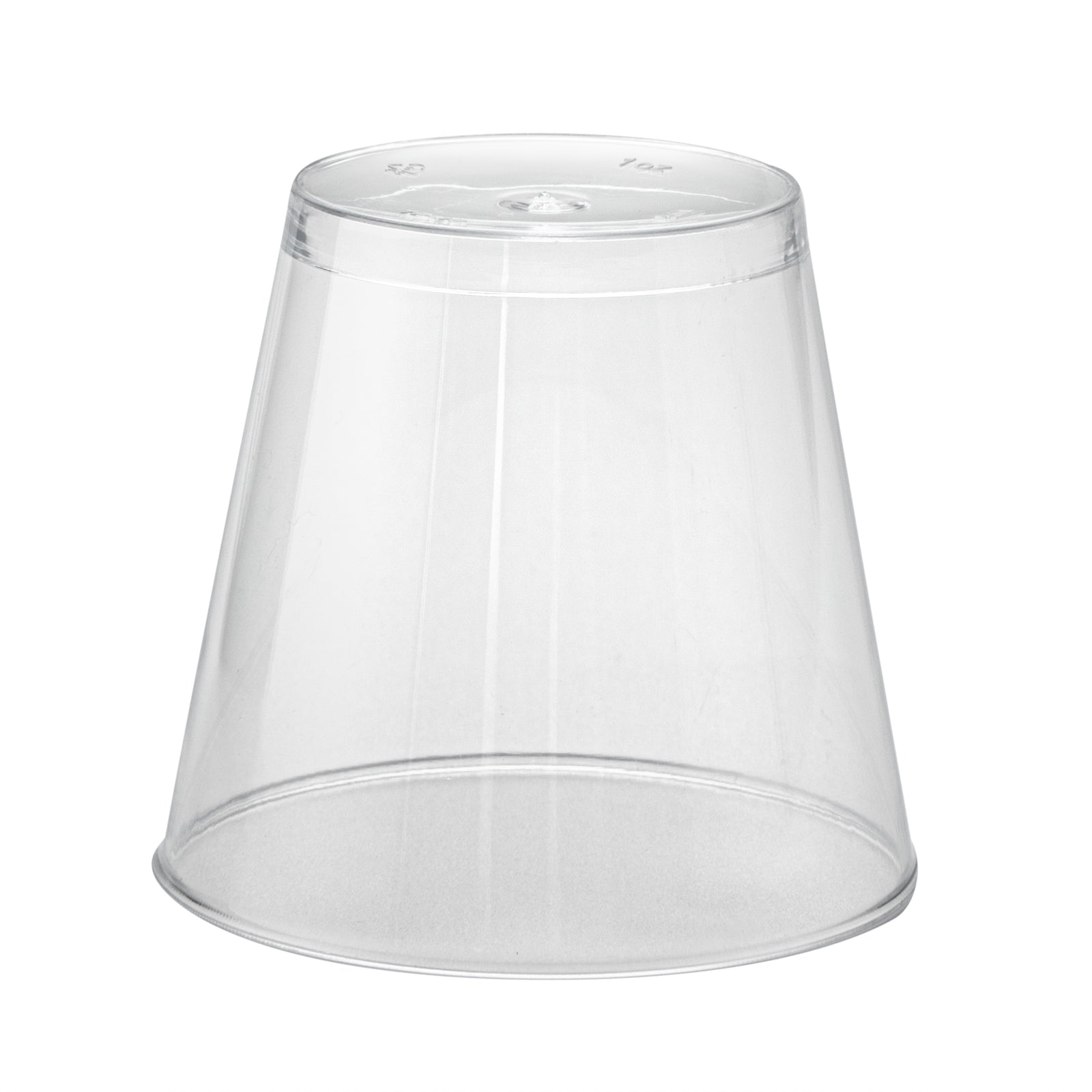 Chef 101 1 oz Clear Plastic Shot Glass - 1 3/4" x 1 3/4" x 1 1/2" - 500 count box