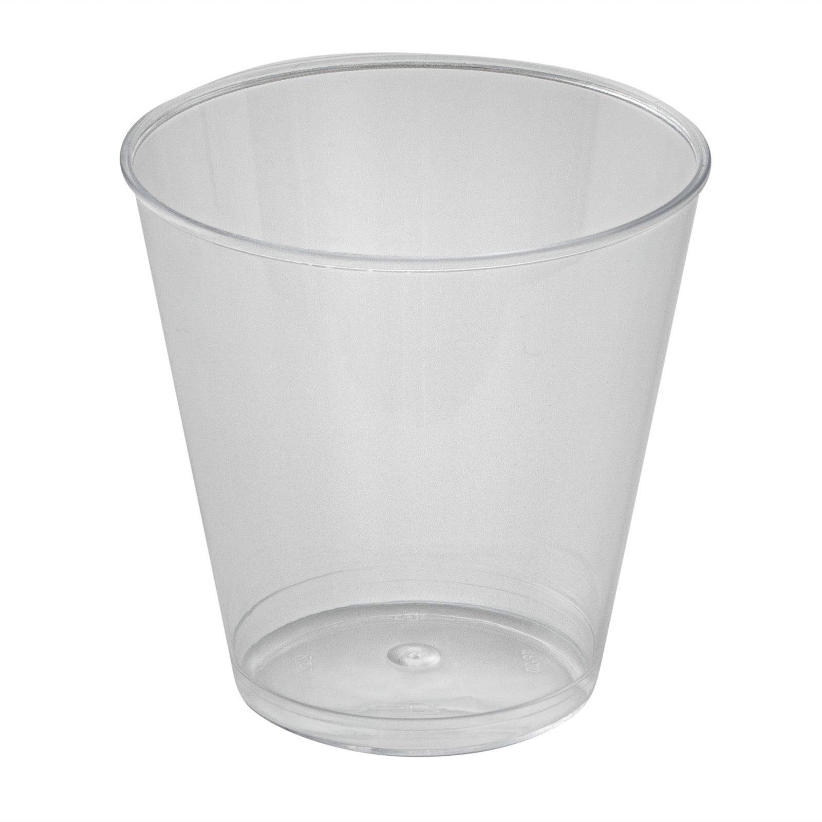 Chef 101 2 oz Clear Plastic Shot Glass - 2" x 2" x 2" - 50 count box