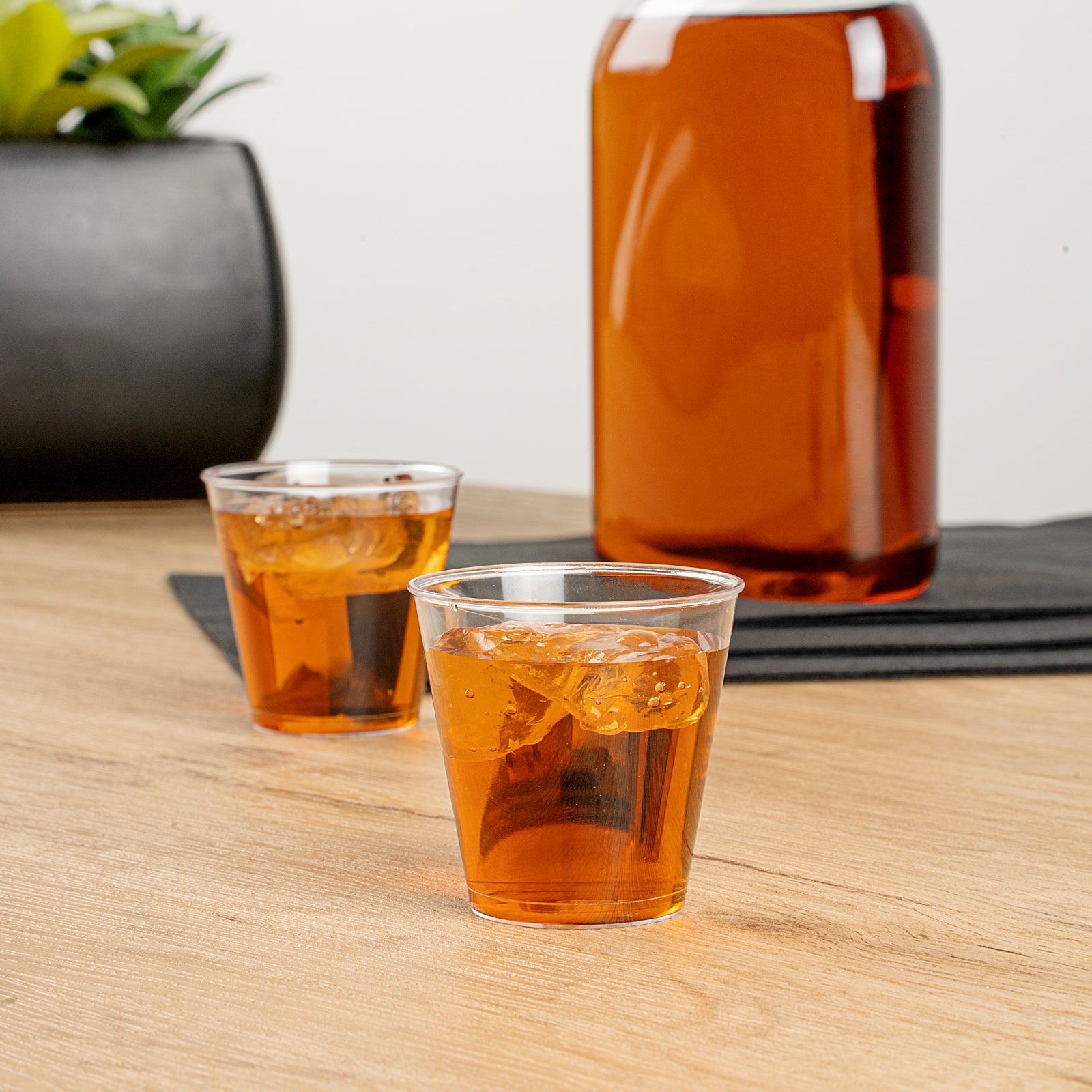 Chef 101 2 oz Clear Plastic Shot Glass - 2" x 2" x 2" - 50 count box
