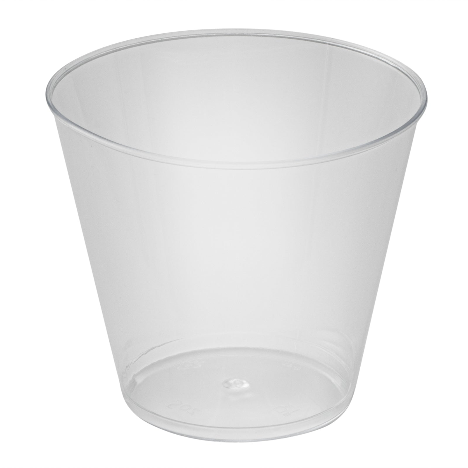 Chef 101 5 oz Clear Plastic Tumbler - 2 3/4" x 2 3/4" x 2 1/4" - 20 count box
